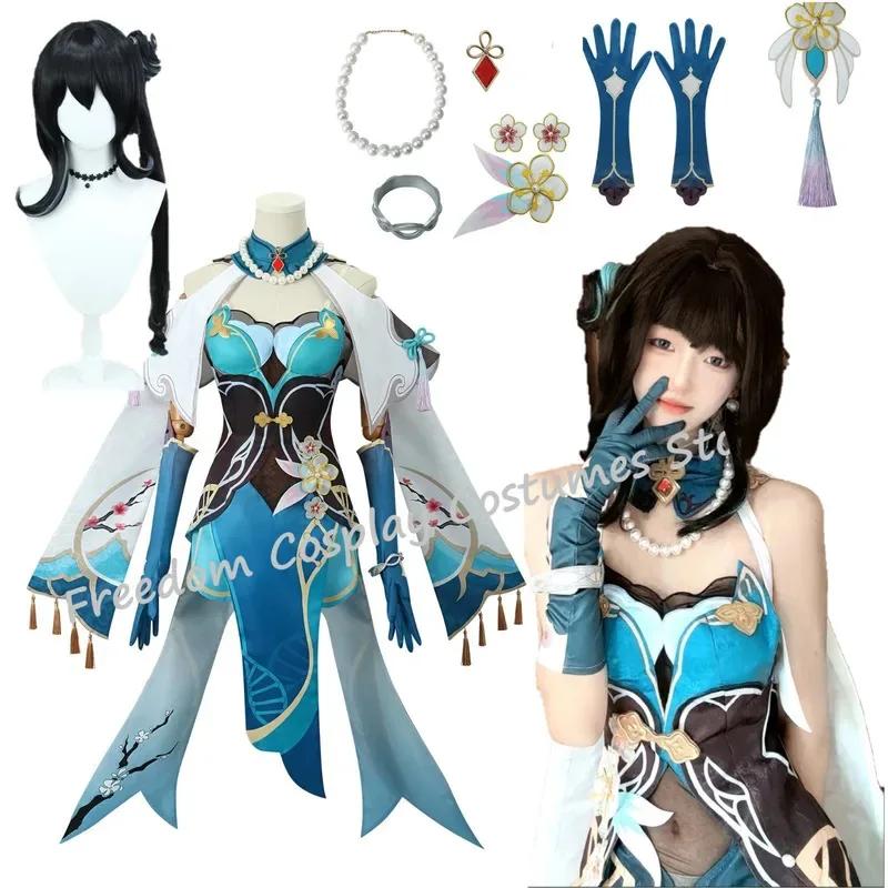 

Honkai Star Rail Ruan Mei Косплей Костюм Полный комплект RuanMei Косплей сексуальное платье Костюм Униформа Ruan Mei Shoes Парик Косплей Опора