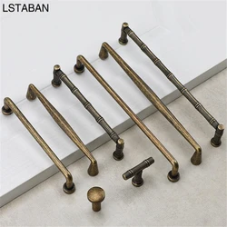 Light Luxury Bronze Kitchen Cabinet Handle Solid European Simple Drawer Door Handle Shoe Cabinet Retro Zinc Alloy Furniture Knob