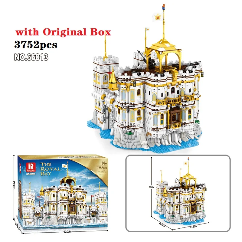

With Original BOX 66013 Building Series Royal Bay Building Blocks Bricks Educational Puzzle Toy Christmas Birthday Gifts