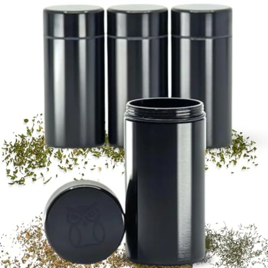 

Портативные алюминиевые тайники 50 мл для трав, специй, кофе и других водонепроницаемых контейнеров, устойчивых к запаху, небольшой герметичный контейнер