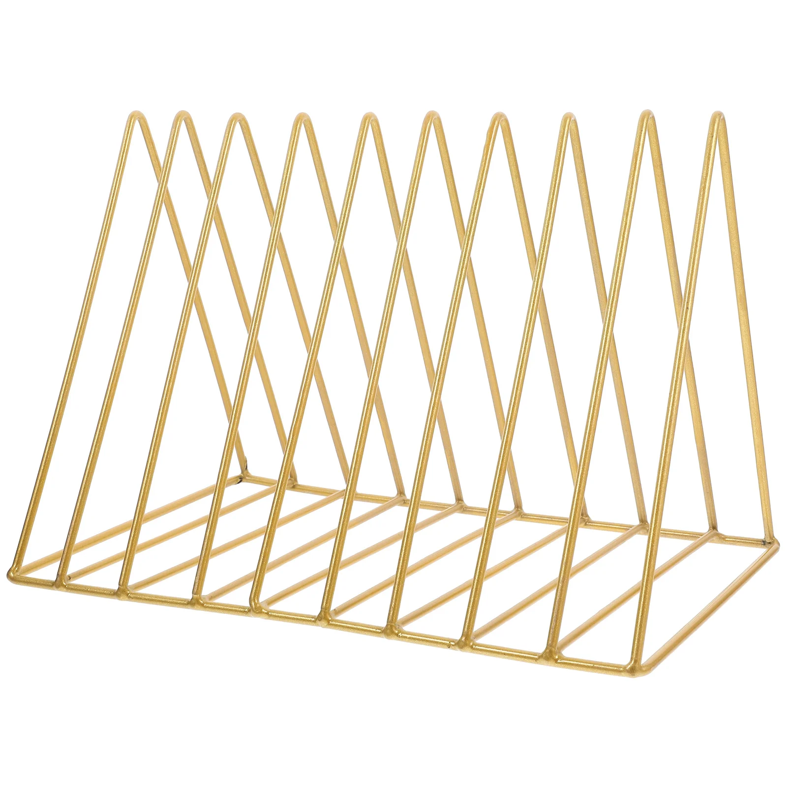Triangle Iron Book Stand Holder Large Capacity Desktop File Organizer Magazine Holder For Books Documents Office Home