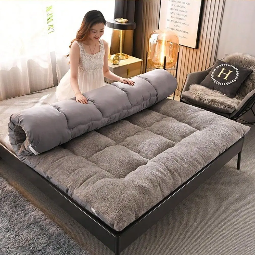 

Floor Mattress, Queen Size Japanese Futon Mattress Roll Mattress Tatami Mat, Foldable Mattress Breathable Floor Lounger Gues