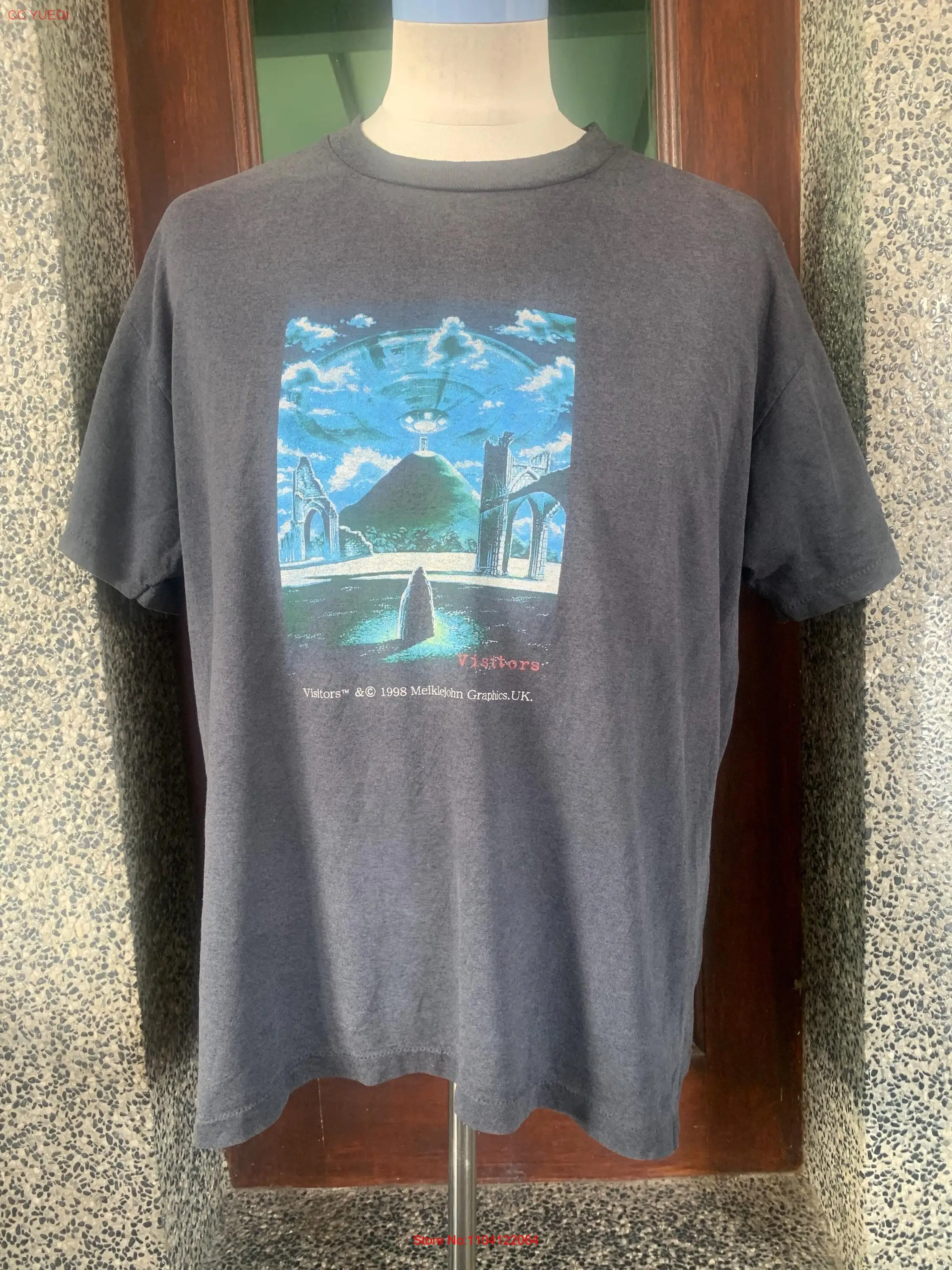 

Vintage 90s Visitors Alien Movie T shirt long or short sleeves