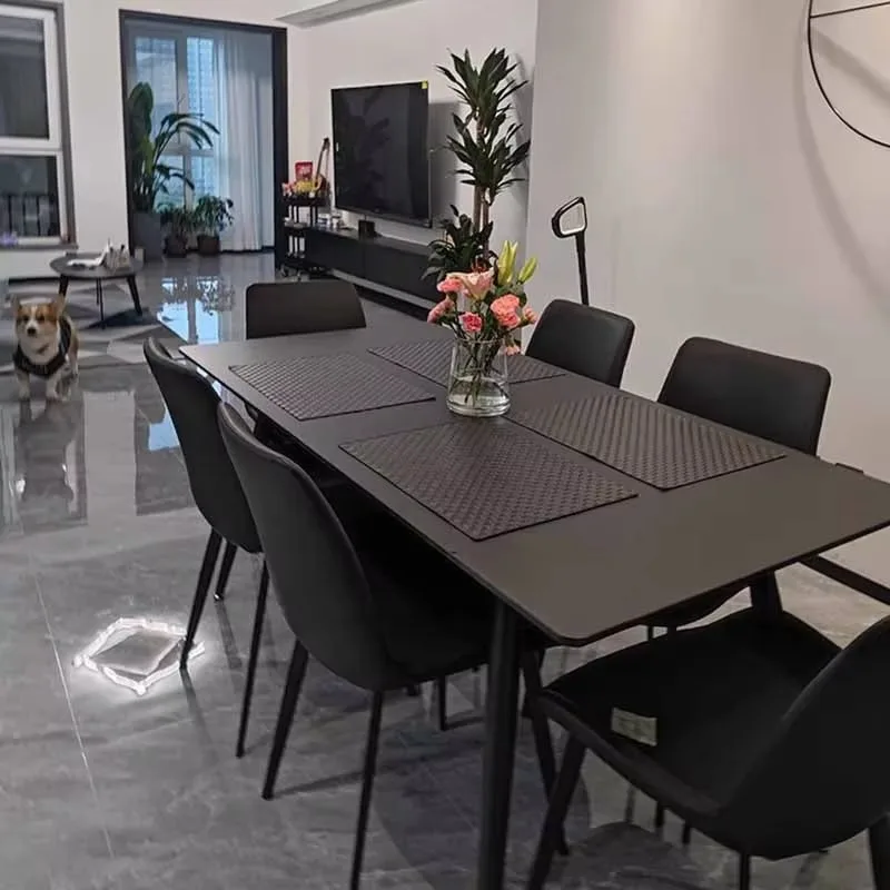 Unique Designer Dining Table Black Small Space Space Saving Restaurant Tables Salon Luxury French Mesas De Comedor Furniture