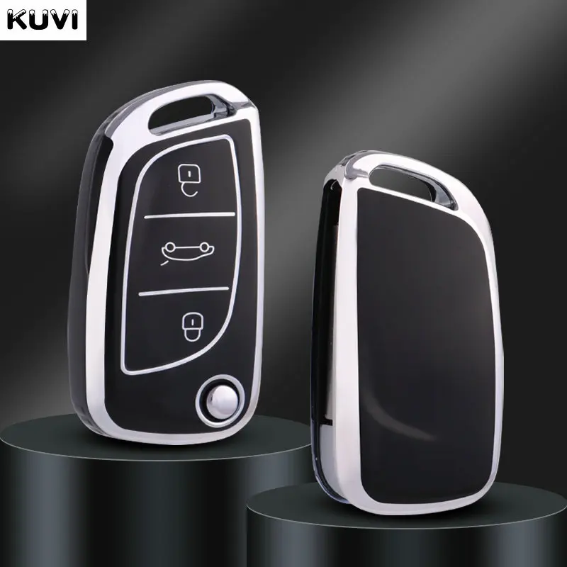 New TPU Car Flip Key Case Cover Shell Fob For Citroen C1 C2 C3 C4 C5 XSARA PICA For Peugeot 306 407 807 For DS DS3 DS4 DS5 DS6