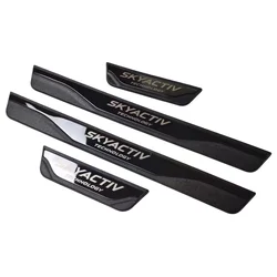 For Mazda Door Sill Protector Accessories 2 3 6 CX30 CX5 Car Threshold Scuff Plate Steel Pedal Trim Sticker Styling 2022 2020