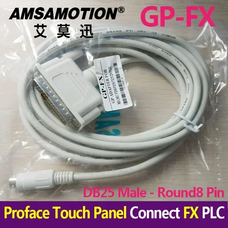 DB25 pin GP-FX CA3-CBLFX For Proface HMI GP3000 GP2000 GP2500 Touch Panel Connect to Mitsubishi FX3U/FX2N/FX1N Series PLC Cable
