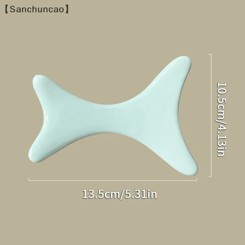 

〔San〕Gua Sha Massage Board Scraping Tool Ceramic Antistatic Good Thermal Conductivity Tissue Mobilization Tool Whole Body Care