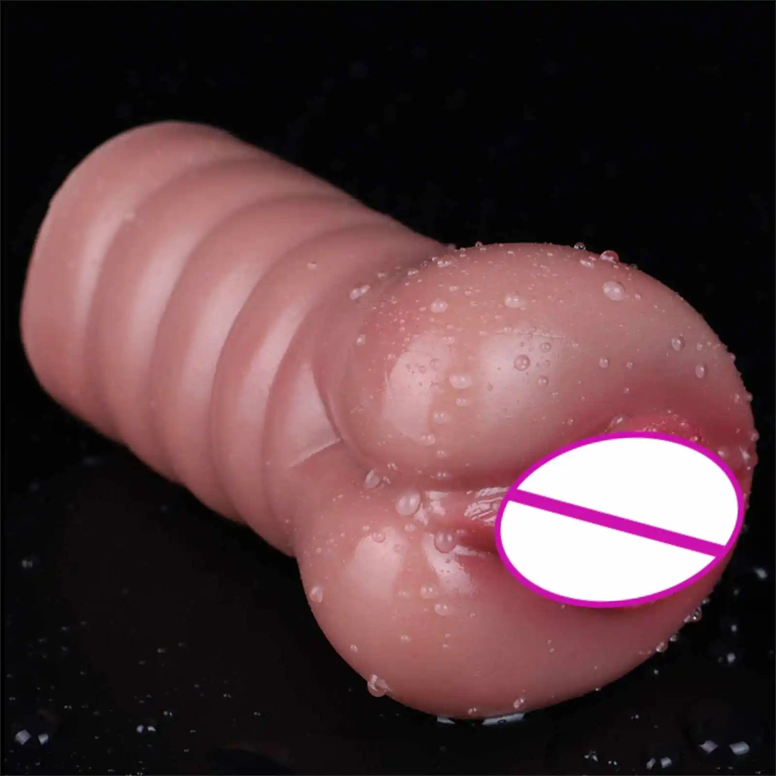 Super Realistic Male Masturbator Textured Lifelike Male Masturbation Cup with Depth Reusable Soft Silicone Monster S8307