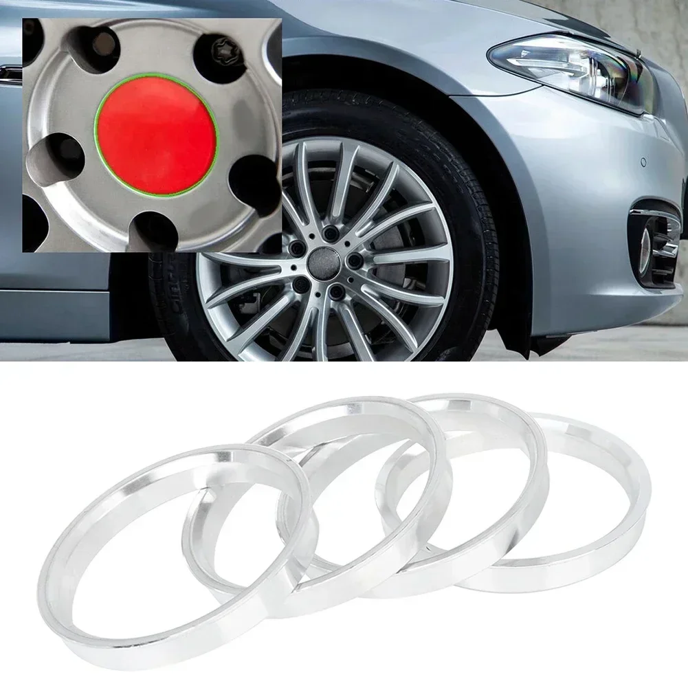 4 Pcs Aluminum Wheel Center Locating Rings For BMW 1 3 4 5 7 Series X3 X4 X6 72.6 Mm Car Wheels To 74.1 Mm Wheel Bore