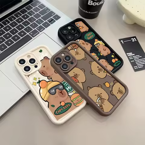 Cute Capybara Case For Samsung Galaxy A36 A16 A15 A14 A25 A06 A05 A05S A33 A04 A04E A52 A03 A50 A71 A73 A31 A12 A22 A30 Cover