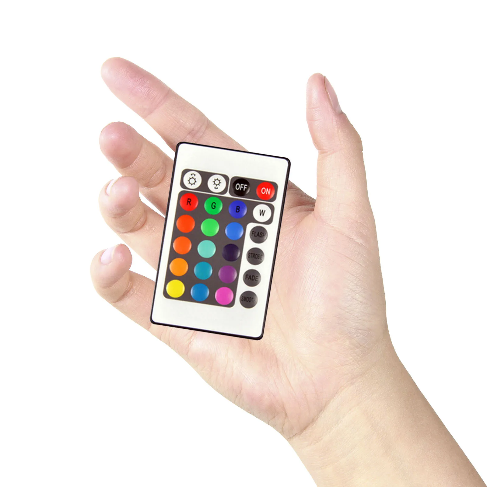 

24 Keys Dc12V Rgb Remote Controller For Led Strip Lights Wireless Color Changing Brightness Control Stable Energy Efficient