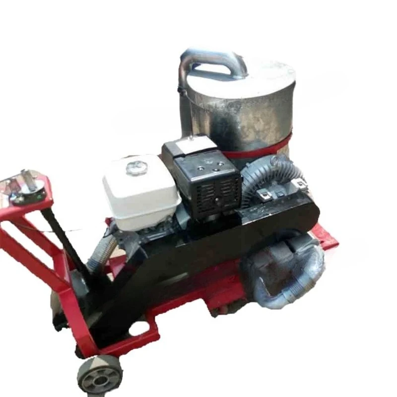 Hand-pushed pavement reaming machine, pavement repair crack slotting machine, universal wheel slotting and dust cleaning machine