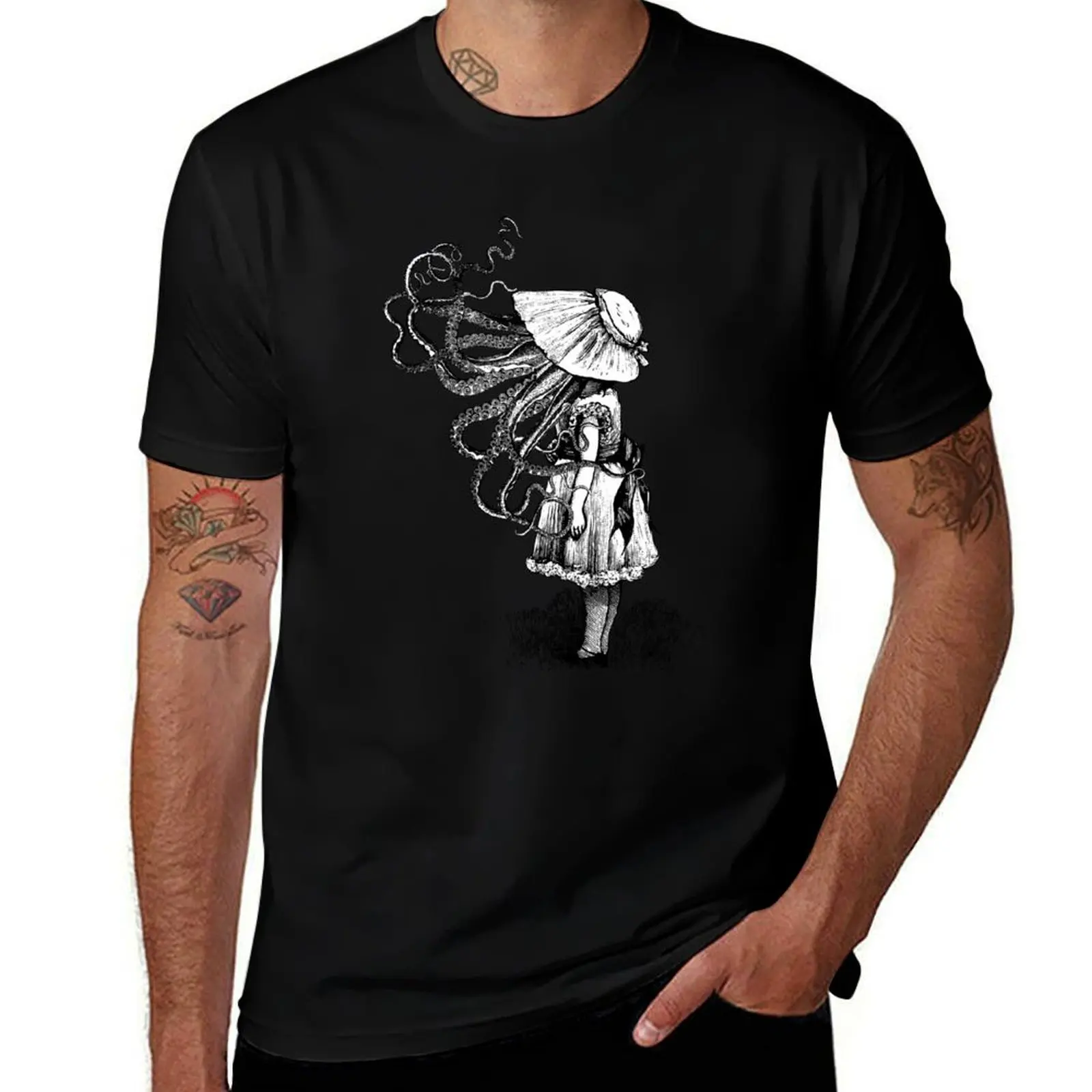 Victorian Squid faced girl T-Shirt Sports Casual Breathable Tee Shirt