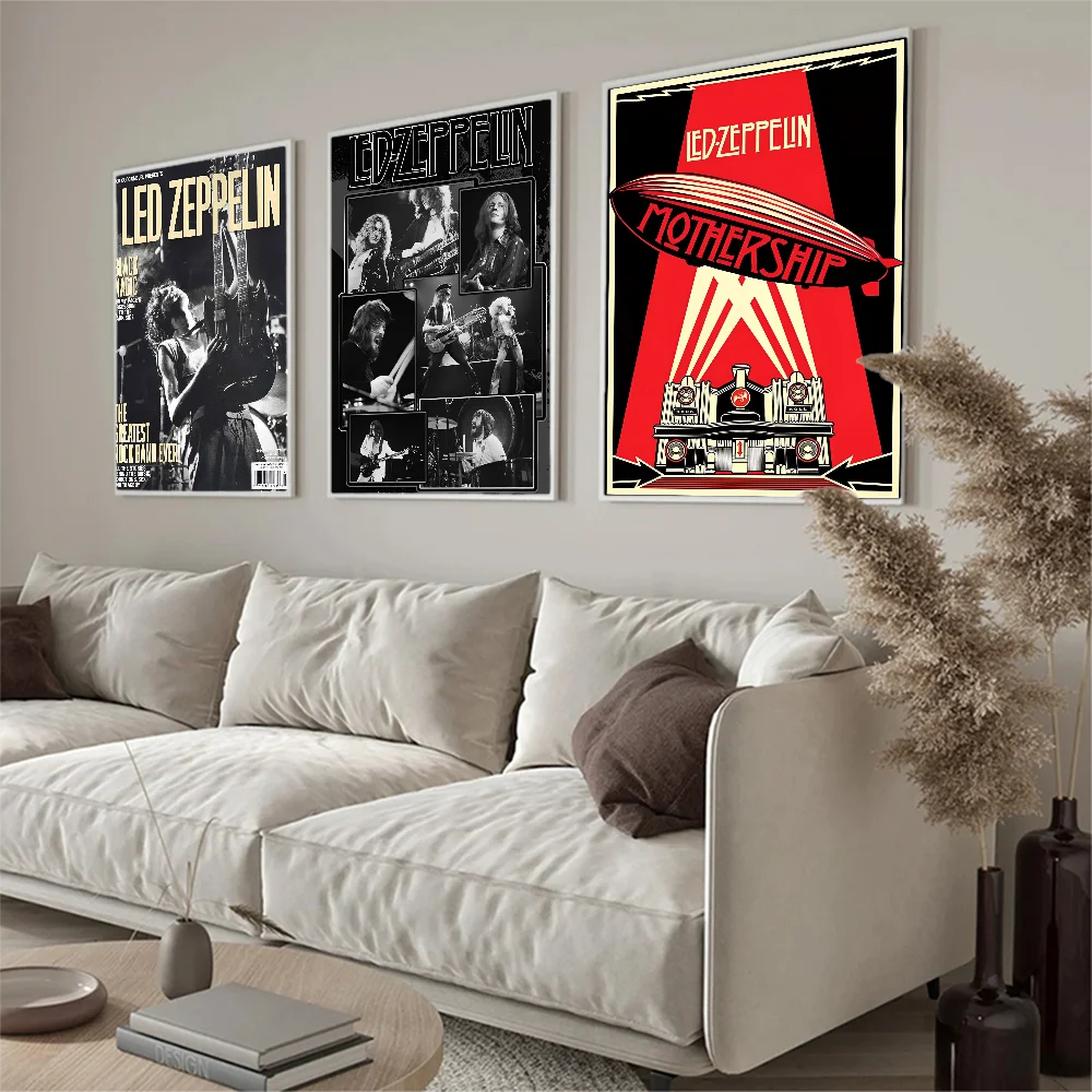 Band L-Led Z-Zeppelin Cool Poster Classic Vintage Posters HD Quality Wall Art Retro Posters for Home Room Wall Decor