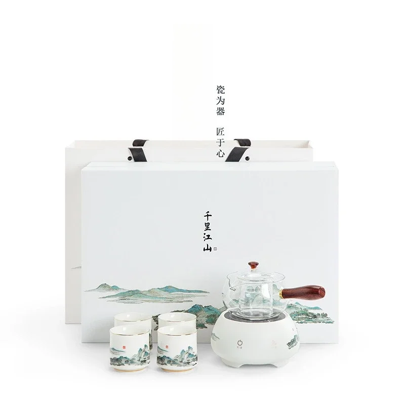 ألف ميل من مجموعة صانع الشاي إبريق الشاي جيانغشان، موقد السيراميك الكهربائي المنزلي الراقية، وعاء صحي صغير لصنع الشاي #1