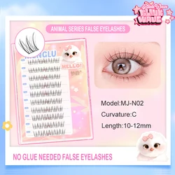 New Glue-free Self-adhesive False EyelashesC Curl Girl Group False Eyelashes DIY Anime Eyes Lashes Extension Enlarge Eyes Tool