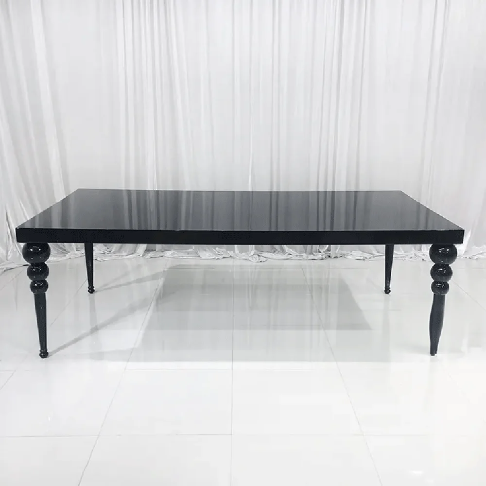 Bruiloftsmeubilair RVS Rechthoek MDF zwarte trouwtafel
