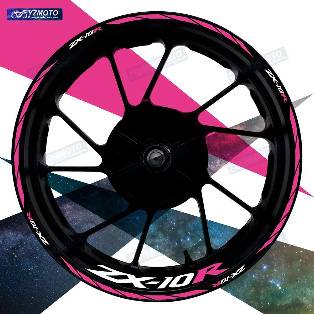 

For ZX10R ZX-10R ZX 10R Motorcycle 17 Inch Front And Rear Wheel Sticker Hub Decal Decorative Reflective Waterproof Rim Stickers
