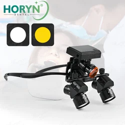 4X-6X Adjustable Dental Loupes Binnocular Magnifying Glass Medical Magnifier Surgical Loupe With Wireless 5W light