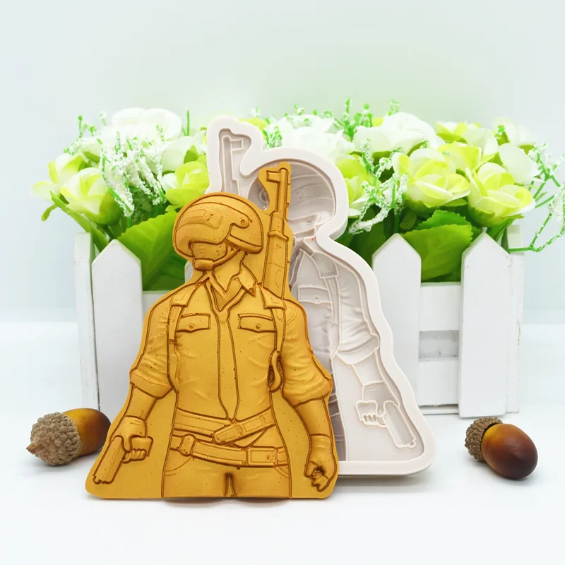 Silicone Mold War Soldier Kitchen Resin Baking Tools For DIY Pastry Cake Hat Fondant Moulds Dessert Chocolate Lace Decoration