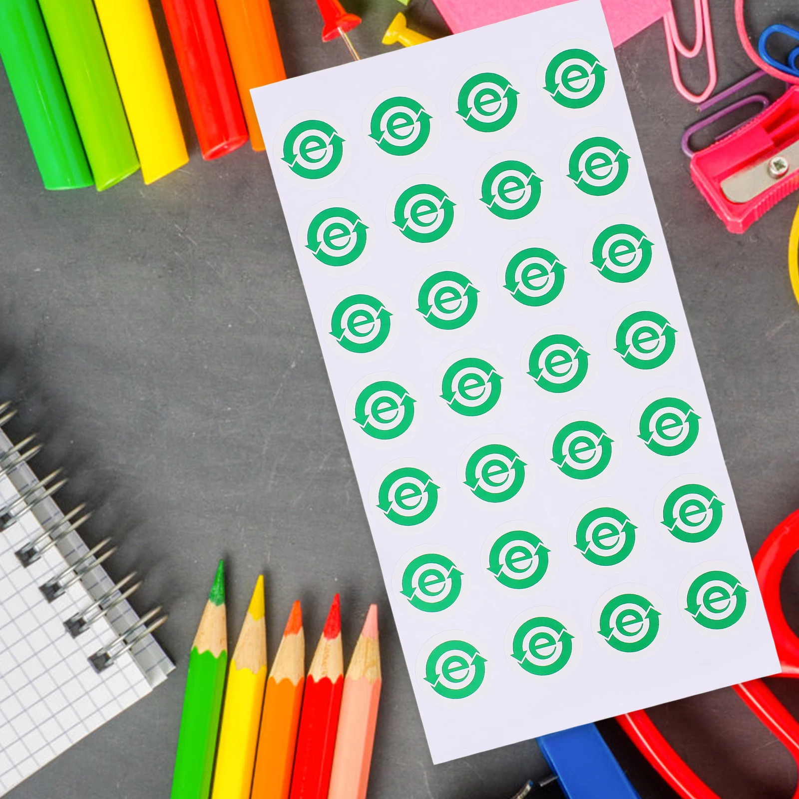 

500pcs Eco-Friendly Recycle Stickers Self-Adhesive Labels For Electronic Product Packaging Water Resistant Sorting