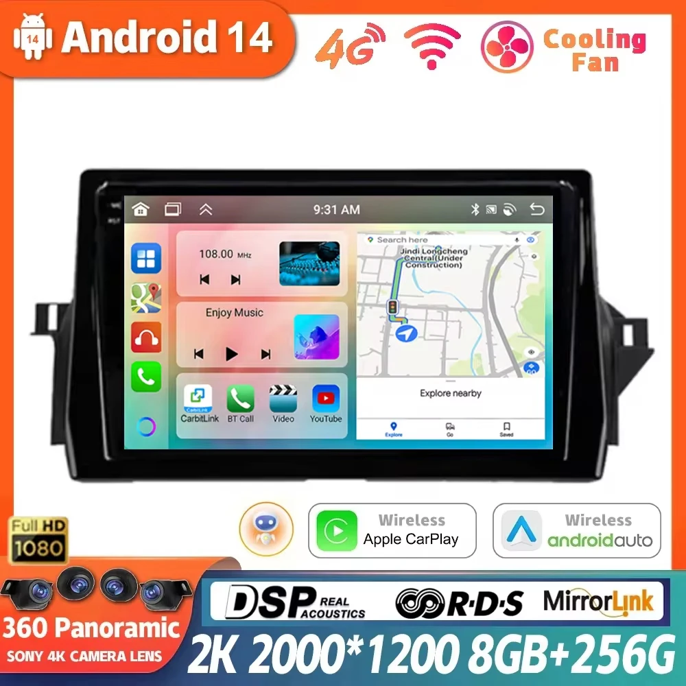 

Android 14 Car Radio For Toyota Camry VIII 8 XV70 2020 2021 Multimedia Autoradio Navigation Video DSP Player Head Unit GPS