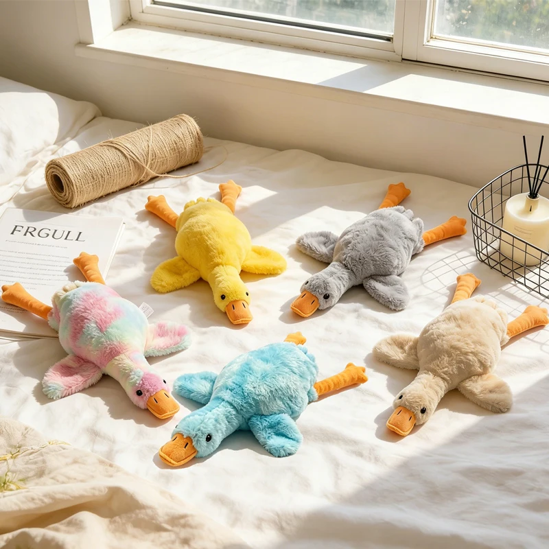 50CM 7 Farben Gans Ente Weiß Rosa Grau Blau Plüschtiere Puppe Weiches Stofftier Schlafkissen Geburtstagsgeschenk Kinder Heimdekoration