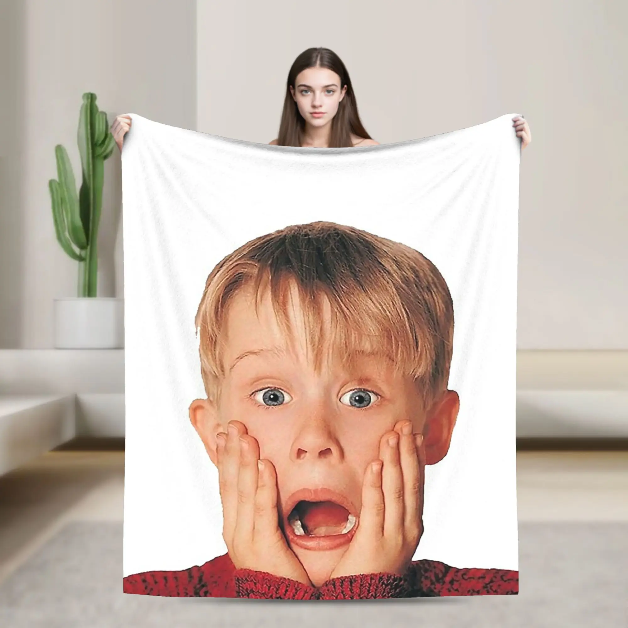 كيفن مكاليستر آه البطانيات الصوف الديكور عيد الميلاد المنزل وحده لينة رمي البطانيات للسرير غرفة نوم أفخم رقيقة لحاف #1