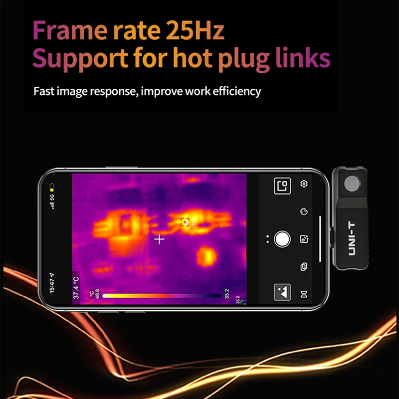 UNI-T Thermal Camera For Phone UTI120MS Thermographic Camera IOS Thermal Imager Floor Heat Detection