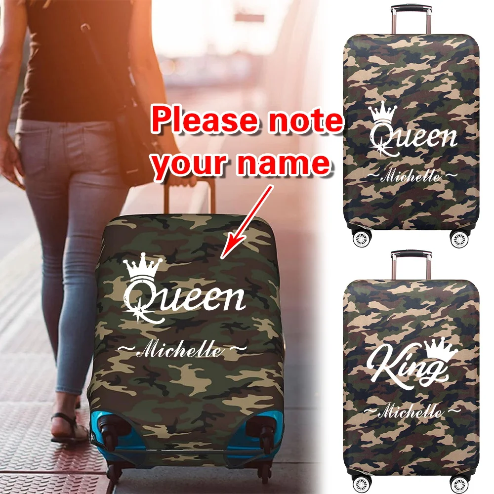 Customized Name Luggage Cover Elastic Your Design Baggage Dust Case Cover Travel Suitcase Protective Covers Suit for 18-32 Inch