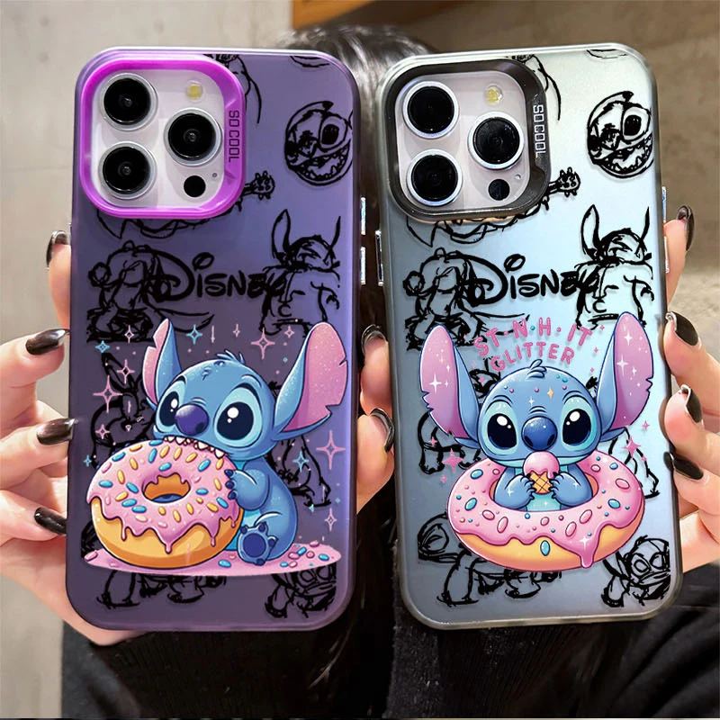 Disney Stitch Donut Plating Case for Samsung Galaxy S24 S23 S22 S21 Ultra Plus FE A54 A34 A24 A14 A73 A53 A33 5G Note 20 Cover image 2