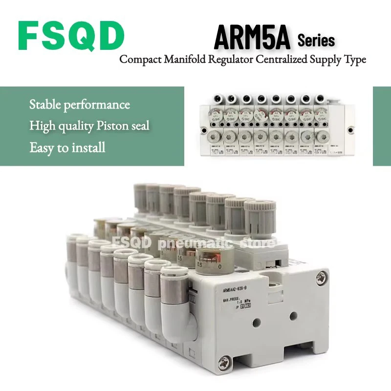 

ARM5AA2-107A 108A 109A 110A 119A 120A 121A 122A 107B 108B 109B 110B119B 120B C D E F Compact Manifold Regulator ARM5A Series