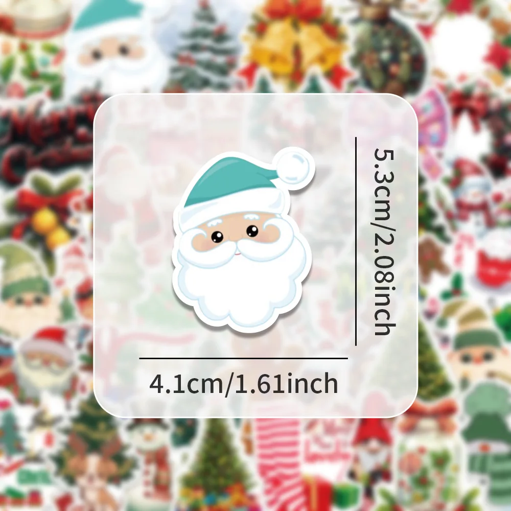 50PCS Weihnachten Graffiti Aufkleber Party Dekoration Cartoon Gitarre Telefon Fall Wasser Tasse Notebook Koffer DIY Spielzeug Geschenk Aufkleber