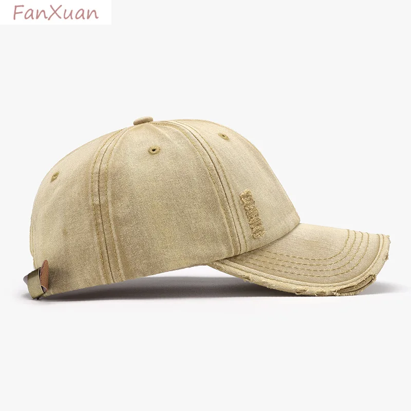 fashion cotton baseball cap for men solid color distressed soft top spring summer hats unisex