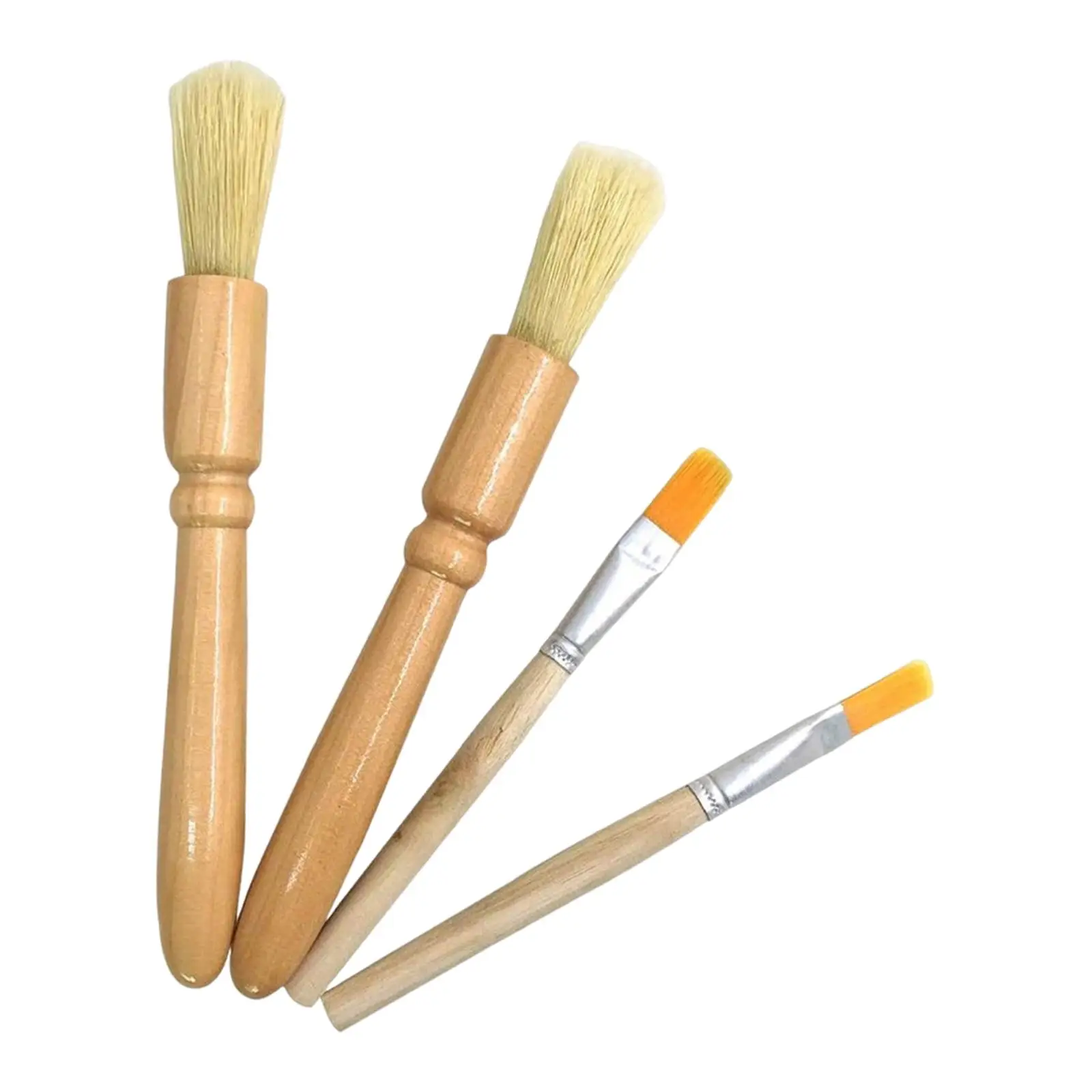 4 ชิ้นไม้เครื่องบดกาแฟแปรงปัดฝุ่นเอสเปรสโซแปรงอุปกรณ์เสริมแปรงปัดฝุ่น