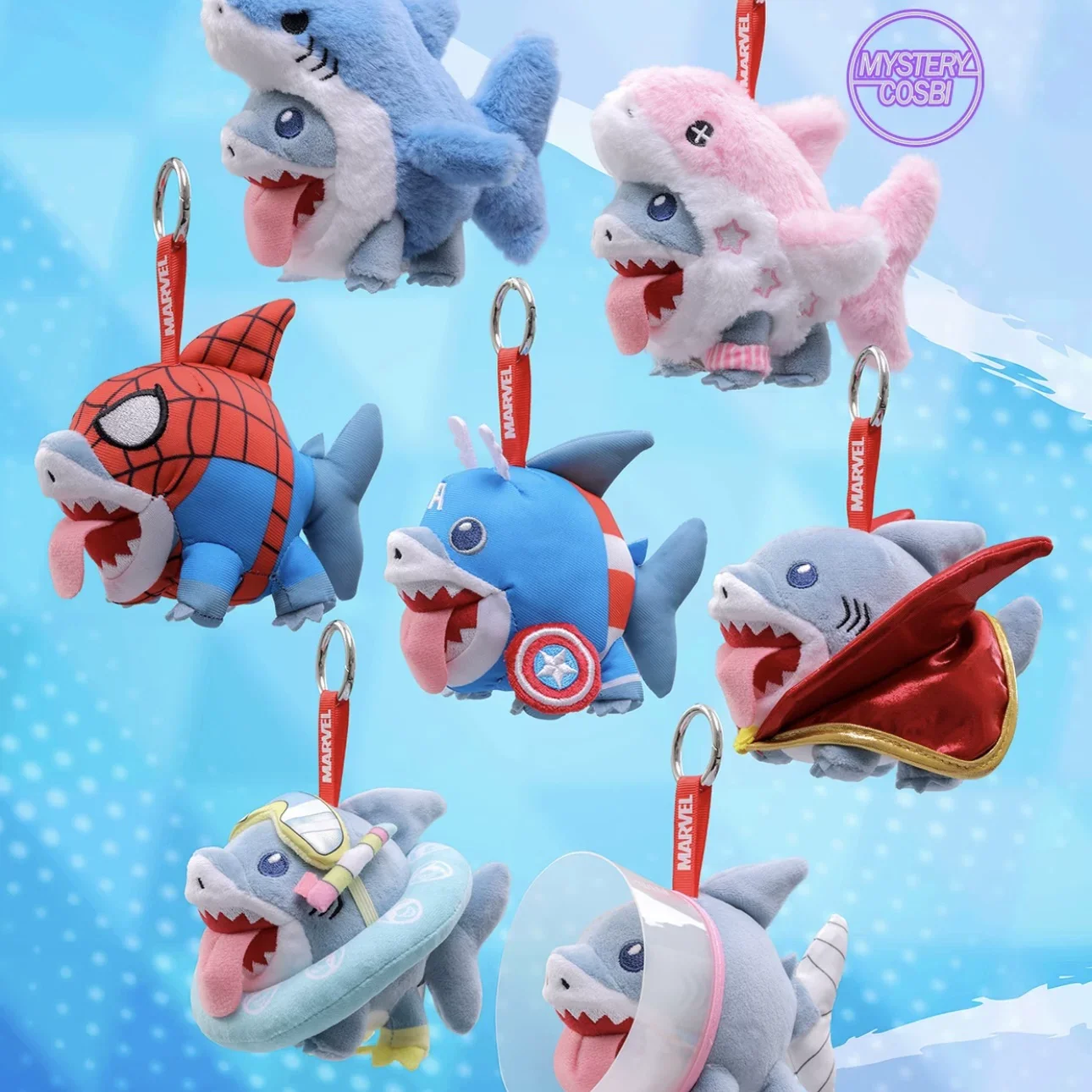 

Jeff The Land Shark Series Plush Pendant Blind Box Desktop Ornament Collectible Figure Girl Gift Plush Keychain Doll Mystery Box