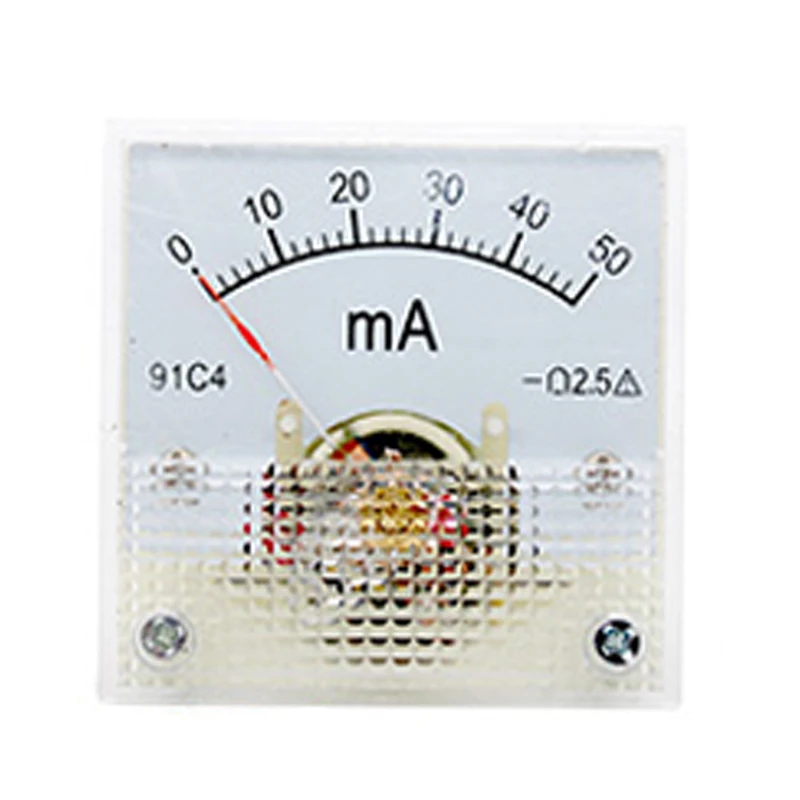 91C4 Class Ampere Analog Panel Meter Ammeter 2.5 Accuracy DC 100uA 20mA 30mA 500mA 0-1A 2A 3A 5A 10A 15A 20A 30A High quality