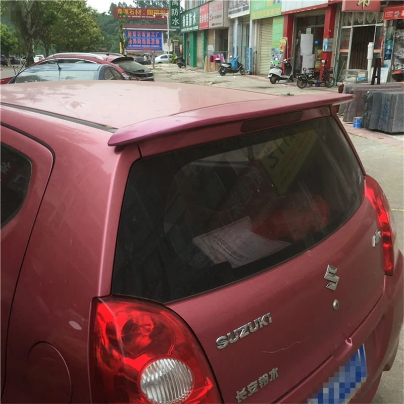 For SUZUKI Alto Spoiler 2008-2017 SUZUKI Alto High Quality ABS Material Car Rear Wing Primer Color Rear Spoiler