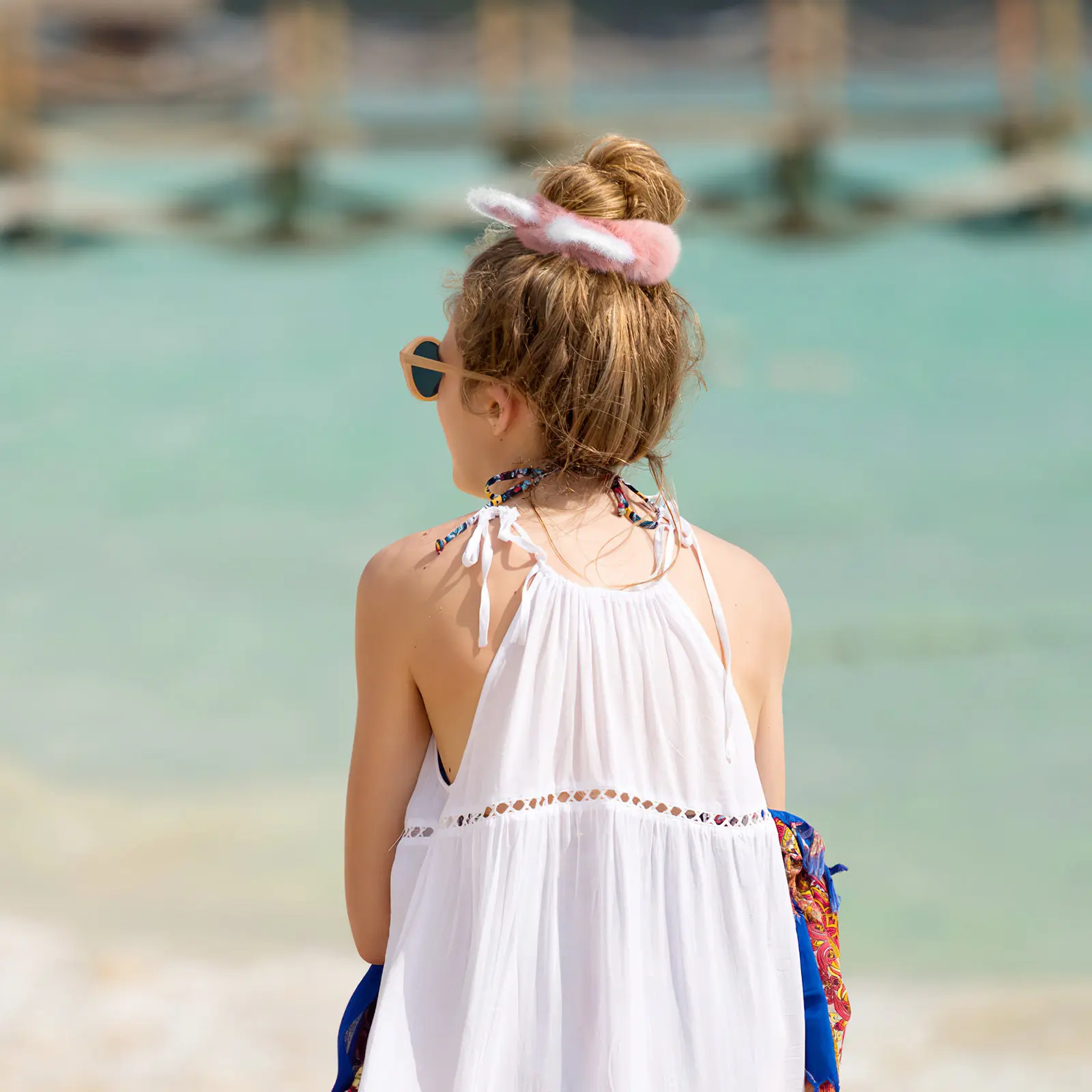 

6pcs Cat Ear Scrunchies Ponytail Holders For Women Soft Elastic Hair Bands For Thick Thin Curly Straight Hair Party