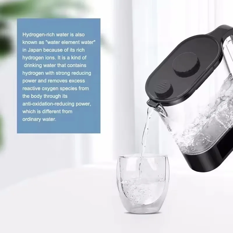 زجاجة مياه الهيدروجين المحمولة الجديدة لعام 2025 - تقنية PEM وSPE، تركيز عالي H2 |   زجاجة مولد الهيدروجين القابلة لإعادة الشحن