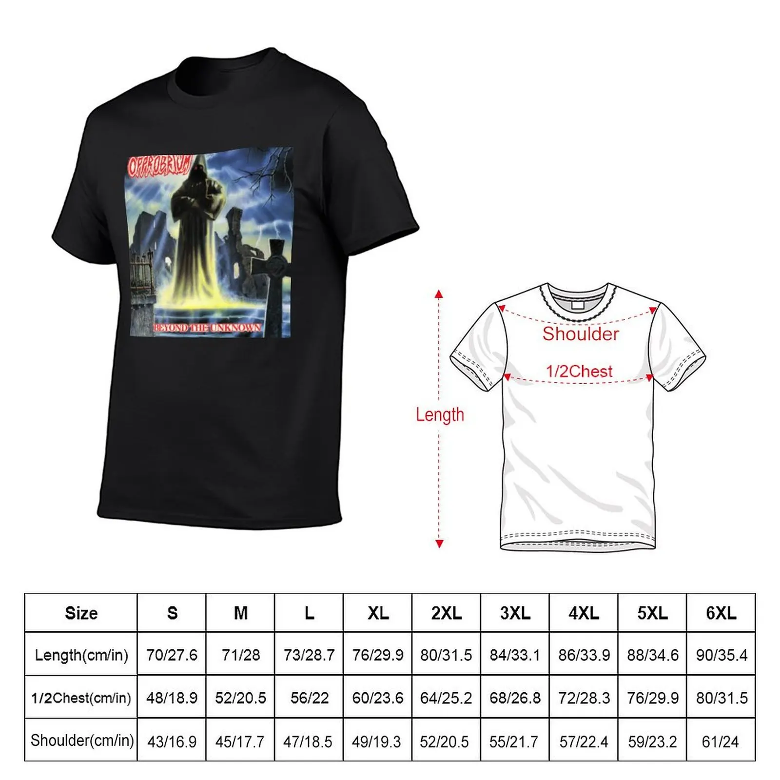 Opprobrium - Beyond The Unknown Album Cover (Reissue) T-Shirt oversizeds tees anime stuff T-shirt men