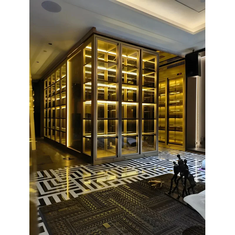 Customize.Designers Can Customize Living Room Wine Cabinet Luxury High-end Stainless Steel Wine Cabinet
