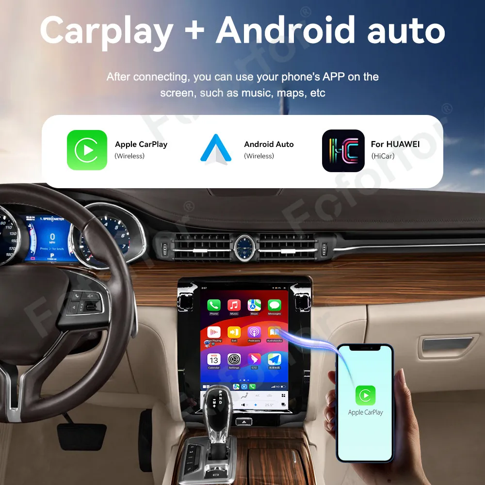 CarPlay 10.4 Inch For Maserati Quattroporte 2013-2019 Vertical Screen Multimedia Player GPS Navi Android 13 Car Radio Heat Unit