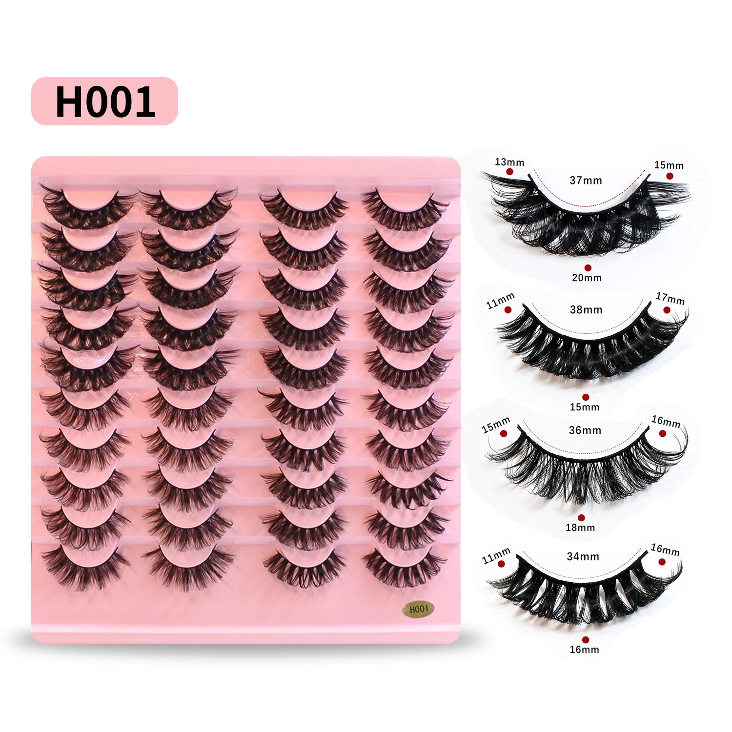 10/20 paires D Curl russe bande cils en gros Volume en vrac naturel vaporeux faux cils maquillage fournisseurs