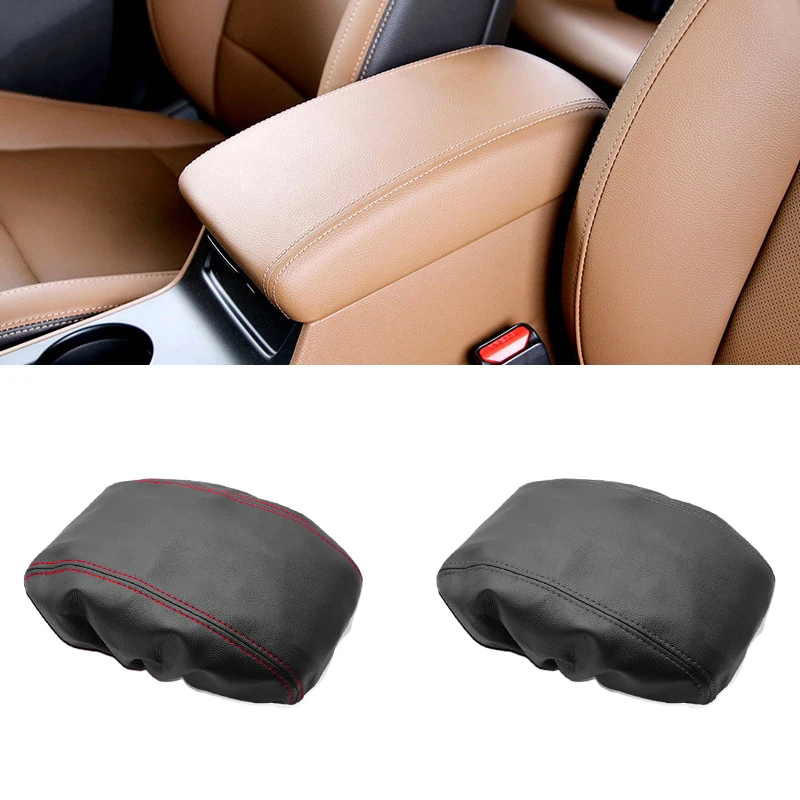 For Hyundai Tucson 2015 2016 2017 2018 Microfiber Leather Interior Center Console Lid Armrest Box Cover Protective Trim