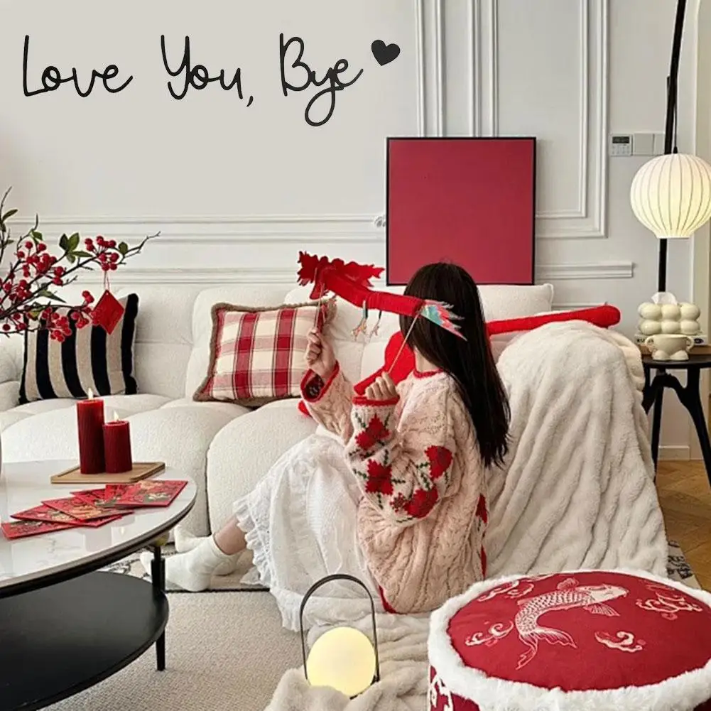Love You Bye Sign Wall Decor Wooden Letters Wall Decor Bye Love You Wooden Script Sign - Wall Art Home Decor For Love & Farewell