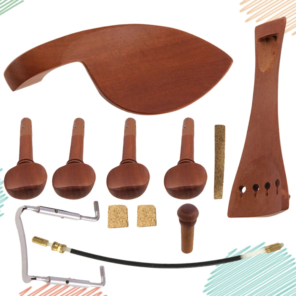 

Violin Accessories Wood Tailpiece Tuning Peg Balance Rope Cork Fits Most Violins Durable Long Violin Accessories Use