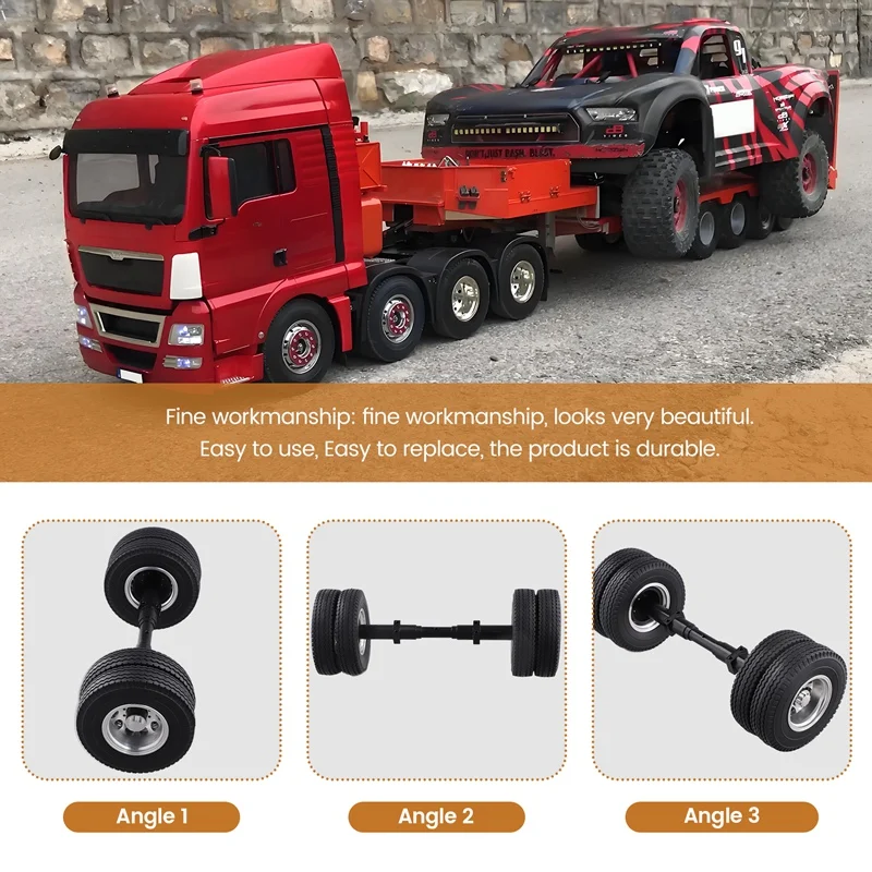 Caoutchouc opathie sans puissance, arbre d'entraînement pour 1/14 Tamiya RC, camion voiture 770S 3363 FH16 MAN, pièces de bricolage, jouets chauds, 4 pièces
