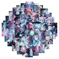 63pcs Punk Two-dimensional Vitality High-definition Girl Phone Case Decoration Stickers